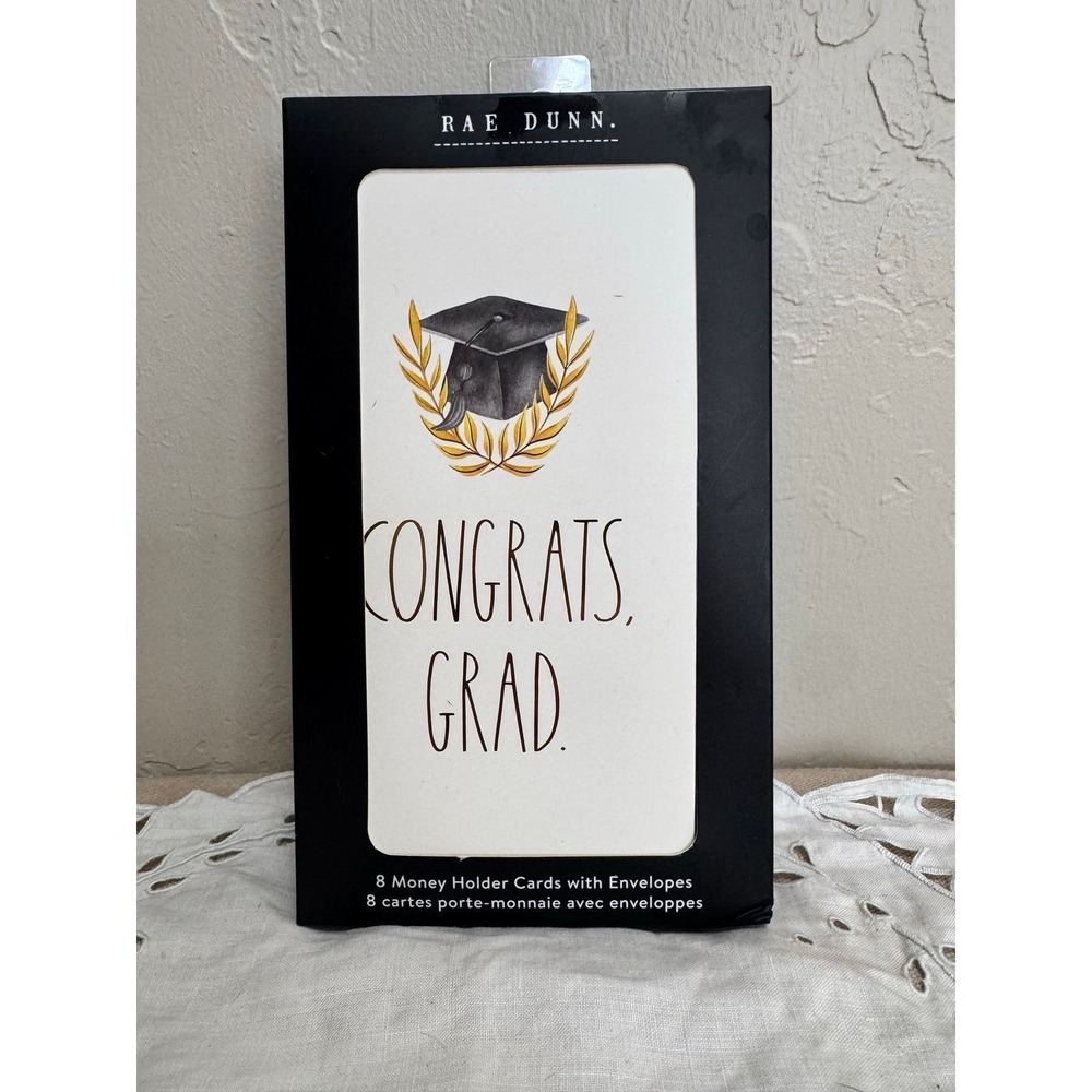 Rae Dunn CONGRATS GRAD 8 money holder cards